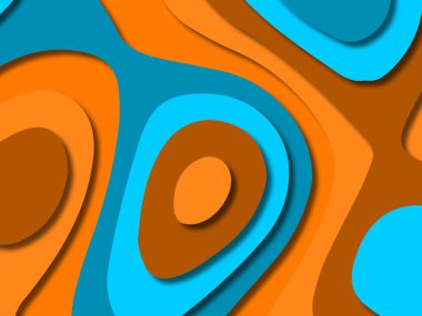 kağıt ile 3D arka plan şekilleri kesim. Soyut kağıt kitap kapağı için şablon arka plan bölmek. Kağıt arka plan kes. Soyut gerçekçi kağıt dekorasyon tasarımı için