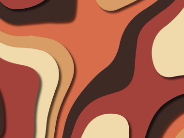 kağıt ile 3D arka plan şekilleri kesim. Soyut kağıt kitap kapağı için şablon arka plan bölmek. Kağıt arka plan kes. Soyut gerçekçi kağıt dekorasyon tasarımı için