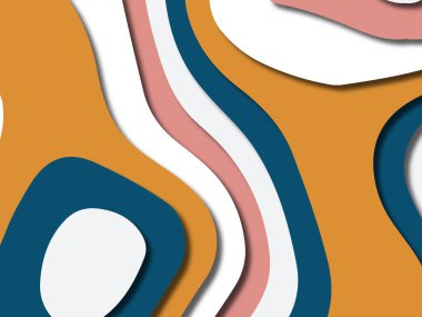 kağıt ile 3D arka plan şekilleri kesim. Soyut kağıt kitap kapağı için şablon arka plan bölmek. Kağıt arka plan kes. Soyut gerçekçi kağıt dekorasyon tasarımı için