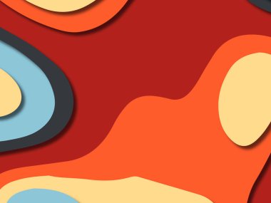 kağıt ile 3D arka plan şekilleri kesim. Soyut kağıt kitap kapağı için şablon arka plan bölmek. Kağıt arka plan kes. Soyut gerçekçi kağıt dekorasyon tasarımı için