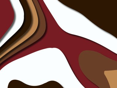 kağıt ile 3D arka plan şekilleri kesim. Soyut kağıt kitap kapağı için şablon arka plan bölmek. Kağıt arka plan kes. Soyut gerçekçi kağıt dekorasyon tasarımı için