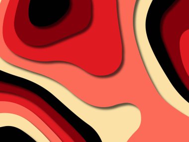 kağıt ile 3D arka plan şekilleri kesim. Soyut kağıt kitap kapağı için şablon arka plan bölmek. Kağıt arka plan kes. Soyut gerçekçi kağıt dekorasyon tasarımı için