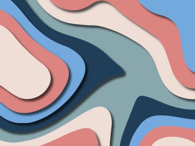 kağıt ile 3D arka plan şekilleri kesim. Soyut kağıt kitap kapağı için şablon arka plan bölmek. Kağıt arka plan kes. Soyut gerçekçi kağıt dekorasyon tasarımı için