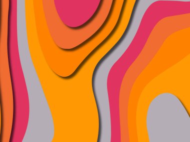 kağıt ile 3D arka plan şekilleri kesim. Soyut kağıt kitap kapağı için şablon arka plan bölmek. Kağıt arka plan kes. Soyut gerçekçi kağıt dekorasyon tasarımı için