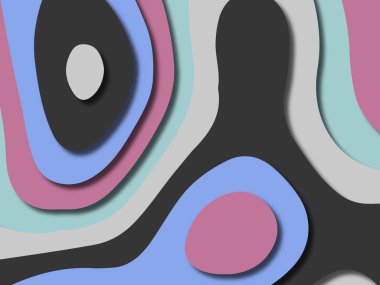 kağıt ile 3D arka plan şekilleri kesim. Soyut kağıt kitap kapağı için şablon arka plan bölmek. Kağıt arka plan kes. Soyut gerçekçi kağıt dekorasyon tasarımı için