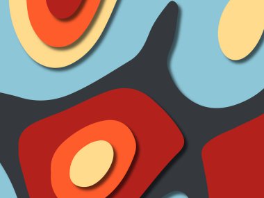 kağıt ile 3D arka plan şekilleri kesim. Soyut kağıt kitap kapağı için şablon arka plan bölmek. Kağıt arka plan kes. Soyut gerçekçi kağıt dekorasyon tasarımı için