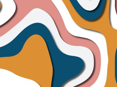 kağıt ile 3D arka plan şekilleri kesim. Soyut kağıt kitap kapağı için şablon arka plan bölmek. Kağıt arka plan kes. Soyut gerçekçi kağıt dekorasyon tasarımı için