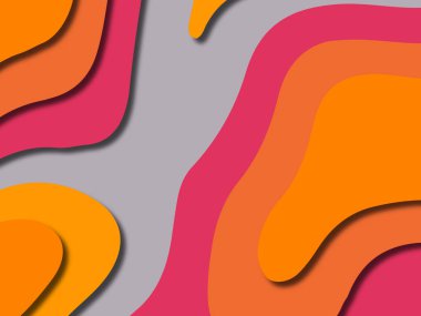 kağıt ile 3D arka plan şekilleri kesim. Soyut kağıt kitap kapağı için şablon arka plan bölmek. Kağıt arka plan kes. Soyut gerçekçi kağıt dekorasyon tasarımı için