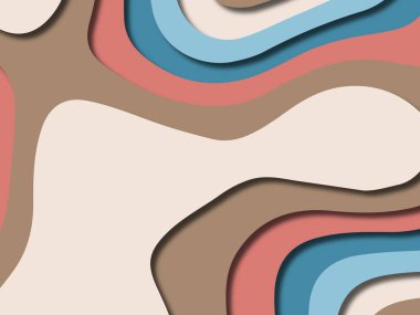 kağıt ile 3D arka plan şekilleri kesim. Soyut kağıt kitap kapağı için şablon arka plan bölmek. Kağıt arka plan kes. Soyut gerçekçi kağıt dekorasyon tasarımı için