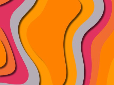 kağıt ile 3D arka plan şekilleri kesim. Soyut kağıt kitap kapağı için şablon arka plan bölmek. Kağıt arka plan kes. Soyut gerçekçi kağıt dekorasyon tasarımı için