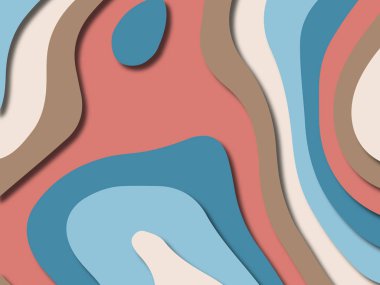 kağıt ile 3D arka plan şekilleri kesim. Soyut kağıt kitap kapağı için şablon arka plan bölmek. Kağıt arka plan kes. Soyut gerçekçi kağıt dekorasyon tasarımı için