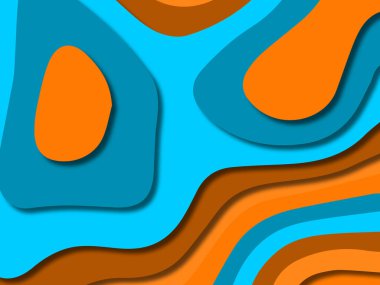 kağıt ile 3D arka plan şekilleri kesim. Soyut kağıt kitap kapağı için şablon arka plan bölmek. Kağıt arka plan kes. Soyut gerçekçi kağıt dekorasyon tasarımı için