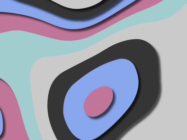 kağıt ile 3D arka plan şekilleri kesim. Soyut kağıt kitap kapağı için şablon arka plan bölmek. Kağıt arka plan kes. Soyut gerçekçi kağıt dekorasyon tasarımı için