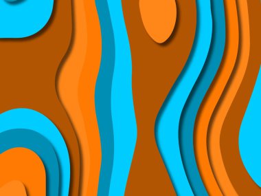 kağıt ile 3D arka plan şekilleri kesim. Soyut kağıt kitap kapağı için şablon arka plan bölmek. Kağıt arka plan kes. Soyut gerçekçi kağıt dekorasyon tasarımı için