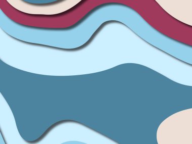 kağıt ile 3D arka plan şekilleri kesim. Soyut kağıt kitap kapağı için şablon arka plan bölmek. Kağıt arka plan kes. Soyut gerçekçi kağıt dekorasyon tasarımı için