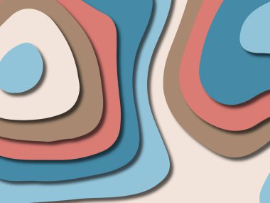 kağıt ile 3D arka plan şekilleri kesim. Soyut kağıt kitap kapağı için şablon arka plan bölmek. Kağıt arka plan kes. Soyut gerçekçi kağıt dekorasyon tasarımı için