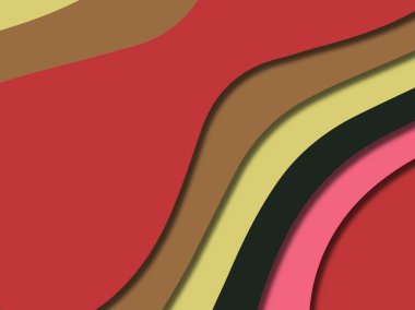 kağıt ile 3D arka plan şekilleri kesim. Soyut kağıt kitap kapağı için şablon arka plan bölmek. Kağıt arka plan kes. Soyut gerçekçi kağıt dekorasyon tasarımı için