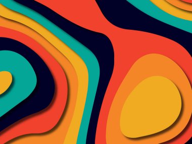 kağıt ile 3D arka plan şekilleri kesim. Soyut kağıt kitap kapağı için şablon arka plan bölmek. Kağıt arka plan kes. Soyut gerçekçi kağıt dekorasyon tasarımı için