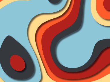 kağıt ile 3D arka plan şekilleri kesim. Soyut kağıt kitap kapağı için şablon arka plan bölmek. Kağıt arka plan kes. Soyut gerçekçi kağıt dekorasyon tasarımı için