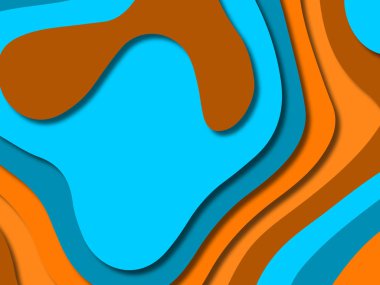 kağıt ile 3D arka plan şekilleri kesim. Soyut kağıt kitap kapağı için şablon arka plan bölmek. Kağıt arka plan kes. Soyut gerçekçi kağıt dekorasyon tasarımı için