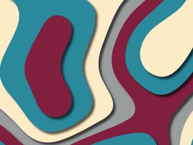 kağıt ile 3D arka plan şekilleri kesim. Soyut kağıt kitap kapağı için şablon arka plan bölmek. Kağıt arka plan kes. Soyut gerçekçi kağıt dekorasyon tasarımı için