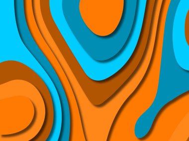 kağıt ile 3D arka plan şekilleri kesim. Soyut kağıt kitap kapağı için şablon arka plan bölmek. Kağıt arka plan kes. Soyut gerçekçi kağıt dekorasyon tasarımı için