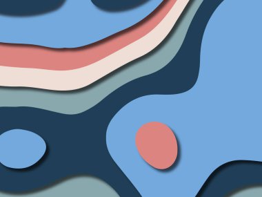 kağıt ile 3D arka plan şekilleri kesim. Soyut kağıt kitap kapağı için şablon arka plan bölmek. Kağıt arka plan kes. Soyut gerçekçi kağıt dekorasyon tasarımı için