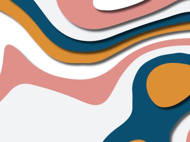 kağıt ile 3D arka plan şekilleri kesim. Soyut kağıt kitap kapağı için şablon arka plan bölmek. Kağıt arka plan kes. Soyut gerçekçi kağıt dekorasyon tasarımı için