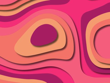 kağıt ile 3D arka plan şekilleri kesim. Soyut kağıt kitap kapağı için şablon arka plan bölmek. Kağıt arka plan kes. Soyut gerçekçi kağıt dekorasyon tasarımı için