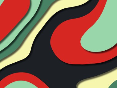 kağıt ile 3D arka plan şekilleri kesim. Soyut kağıt kitap kapağı için şablon arka plan bölmek. Kağıt arka plan kes. Soyut gerçekçi kağıt dekorasyon tasarımı için