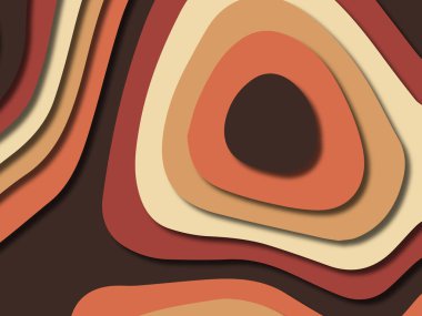 kağıt ile 3D arka plan şekilleri kesim. Soyut kağıt kitap kapağı için şablon arka plan bölmek. Kağıt arka plan kes. Soyut gerçekçi kağıt dekorasyon tasarımı için