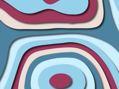 kağıt ile 3D arka plan şekilleri kesim. Soyut kağıt kitap kapağı için şablon arka plan bölmek. Kağıt arka plan kes. Soyut gerçekçi kağıt dekorasyon tasarımı için