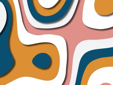 kağıt ile 3D arka plan şekilleri kesim. Soyut kağıt kitap kapağı için şablon arka plan bölmek. Kağıt arka plan kes. Soyut gerçekçi kağıt dekorasyon tasarımı için