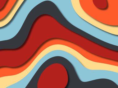 kağıt ile 3D arka plan şekilleri kesim. Soyut kağıt kitap kapağı için şablon arka plan bölmek. Kağıt arka plan kes. Soyut gerçekçi kağıt dekorasyon tasarımı için