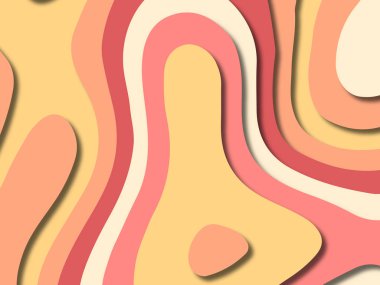 kağıt ile 3D arka plan şekilleri kesim. Soyut kağıt kitap kapağı için şablon arka plan bölmek. Kağıt arka plan kes. Soyut gerçekçi kağıt dekorasyon tasarımı için