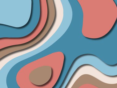 kağıt ile 3D arka plan şekilleri kesim. Soyut kağıt kitap kapağı için şablon arka plan bölmek. Kağıt arka plan kes. Soyut gerçekçi kağıt dekorasyon tasarımı için