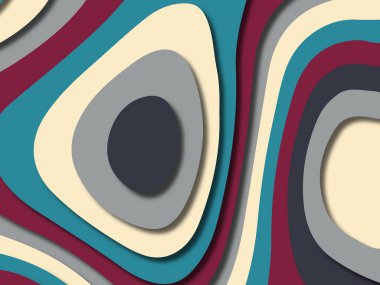 kağıt ile 3D arka plan şekilleri kesim. Soyut kağıt kitap kapağı için şablon arka plan bölmek. Kağıt arka plan kes. Soyut gerçekçi kağıt dekorasyon tasarımı için