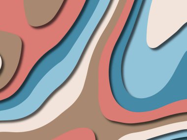 kağıt ile 3D arka plan şekilleri kesim. Soyut kağıt kitap kapağı için şablon arka plan bölmek. Kağıt arka plan kes. Soyut gerçekçi kağıt dekorasyon tasarımı için