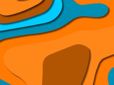 kağıt ile 3D arka plan şekilleri kesim. Soyut kağıt kitap kapağı için şablon arka plan bölmek. Kağıt arka plan kes. Soyut gerçekçi kağıt dekorasyon tasarımı için