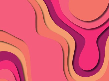 kağıt ile 3D arka plan şekilleri kesim. Soyut kağıt kitap kapağı için şablon arka plan bölmek. Kağıt arka plan kes. Soyut gerçekçi kağıt dekorasyon tasarımı için