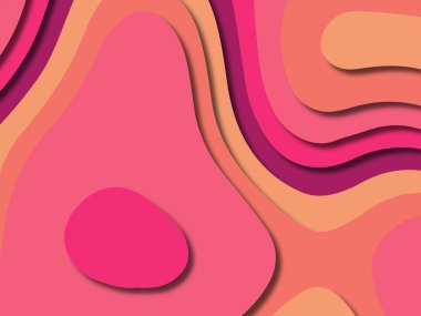 kağıt ile 3D arka plan şekilleri kesim. Soyut kağıt kitap kapağı için şablon arka plan bölmek. Kağıt arka plan kes. Soyut gerçekçi kağıt dekorasyon tasarımı için