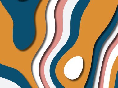 kağıt ile 3D arka plan şekilleri kesim. Soyut kağıt kitap kapağı için şablon arka plan bölmek. Kağıt arka plan kes. Soyut gerçekçi kağıt dekorasyon tasarımı için