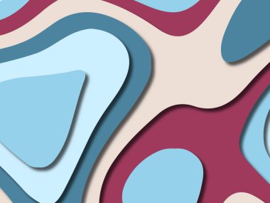 kağıt ile 3D arka plan şekilleri kesim. Soyut kağıt kitap kapağı için şablon arka plan bölmek. Kağıt arka plan kes. Soyut gerçekçi kağıt dekorasyon tasarımı için