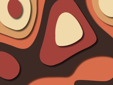 kağıt ile 3D arka plan şekilleri kesim. Soyut kağıt kitap kapağı için şablon arka plan bölmek. Kağıt arka plan kes. Soyut gerçekçi kağıt dekorasyon tasarımı için