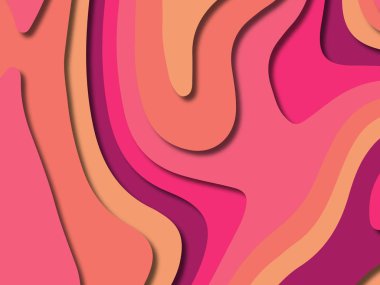 kağıt ile 3D arka plan şekilleri kesim. Soyut kağıt kitap kapağı için şablon arka plan bölmek. Kağıt arka plan kes. Soyut gerçekçi kağıt dekorasyon tasarımı için