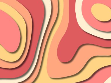 kağıt ile 3D arka plan şekilleri kesim. Soyut kağıt kitap kapağı için şablon arka plan bölmek. Kağıt arka plan kes. Soyut gerçekçi kağıt dekorasyon tasarımı için