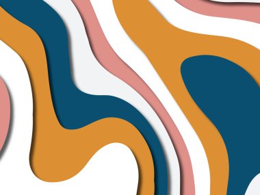 kağıt ile 3D arka plan şekilleri kesim. Soyut kağıt kitap kapağı için şablon arka plan bölmek. Kağıt arka plan kes. Soyut gerçekçi kağıt dekorasyon tasarımı için