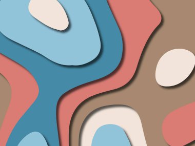 kağıt ile 3D arka plan şekilleri kesim. Soyut kağıt kitap kapağı için şablon arka plan bölmek. Kağıt arka plan kes. Soyut gerçekçi kağıt dekorasyon tasarımı için