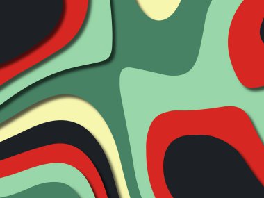 kağıt ile 3D arka plan şekilleri kesim. Soyut kağıt kitap kapağı için şablon arka plan bölmek. Kağıt arka plan kes. Soyut gerçekçi kağıt dekorasyon tasarımı için