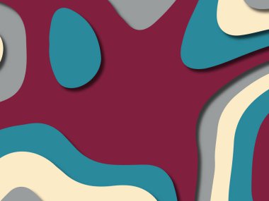 kağıt ile 3D arka plan şekilleri kesim. Soyut kağıt kitap kapağı için şablon arka plan bölmek. Kağıt arka plan kes. Soyut gerçekçi kağıt dekorasyon tasarımı için